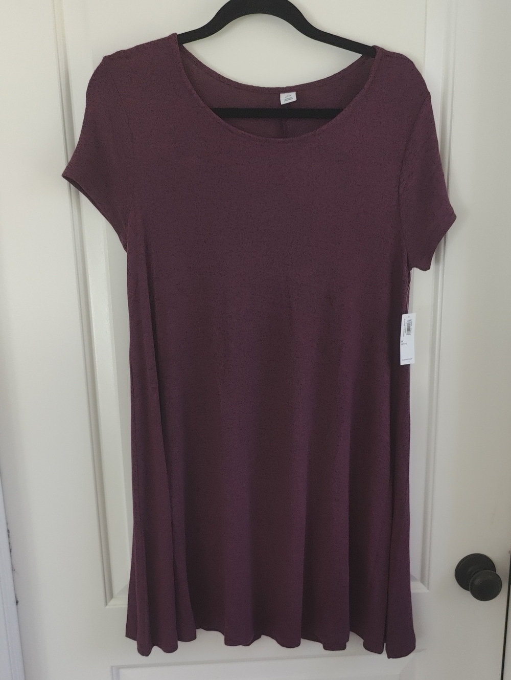 Old Navy Plum Short-Sleeve Swing Dress